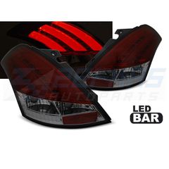 ΠΊΣΩ ΦΏΤΑ SUZUKI SWIFT V 10-17 ΚΌΚΚΙΝΟΣ φυμέ LED BAR
