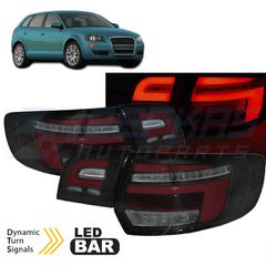 LED BAR ΚΟΚΚΙΝΑ ΦΩΤΑ ΠΙΣΩ ΜΑΥΡΑ SEQ ταιριάζει στο AUDI A3 8P 5D 03-08