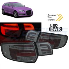 LED BAR ΚΟΚΚΙΝΑ ΦΩΤΑ πίσω φυμέ SEQ ταιριάζει στο AUDI A3 8P 5D 08-12
