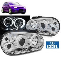 ΦΑΝΑΡΙΑ ANGEL EYES CCFL CHROME ταιριάζει σε VW GOLF 4 09.97-09.03