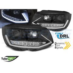 ΦΑΝΑΡΙΑ ΣΩΛΗΝΩΝ LIGHT DRL BLACK CHROME SEQ ταιριάζει VW T6 15-19
