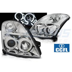Φανάρια εμπρός SUZUKI SWIFT 05.05-10 CCFL ANGEL EYES ΧΡΏΜΙΟ