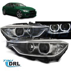 ΦΑΝΑΡΙΑ ANGEL EYES LED ΜΑΥΡΑ ταιριάζει σε BMW F30/F31 10.11 - 05.15