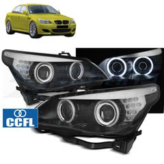 ΦΑΝΑΡΙΑ Angel eyes CCFL ΜΑΥΡΗ ΕΝΔΕΙΚΤΙΚΗ LED ταιριάζει σε BMW E60/E61 03-07