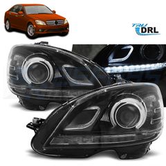 ΦΑΝΑΡΙΑ TRUE DRL BLACK ταιριάζει MERCEDES W204 07-10