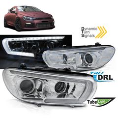 ΦΑΝΑΡΙΑ ΠΡΟΣΟΠΤΙΚΑ TUBE SEQ LED CHROME ταιριάζει σε VW SCIROCCO 08-04.14