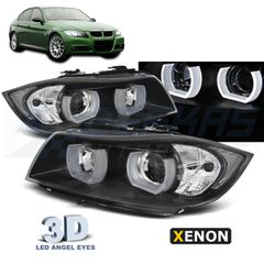 XENON ΦΑΝΑΡΙΑ U-LED LIGHT 3D ΜΑΥΡΟ ταιριάζει στην BMW E90/E91 03.05-08.08