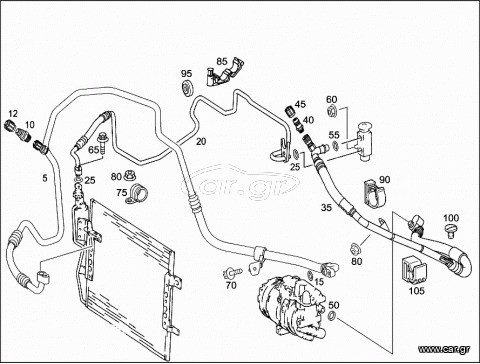 MERCEDES A CLASS W168 ΣΩΛΗΝΕΣ - ΜΑΡΚΟΥΤΣΙΑ A/C
