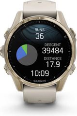 Garmin Fenix 8 Stainless Steel 43mm Αδιάβροχο Smartwatch με Παλμογράφο (Sapphire, Soft Gold With Fog Grey/dark Sandstone Silicone Band) (010-02903-11) - Πληρωμή και σε έως 9 δόσεις