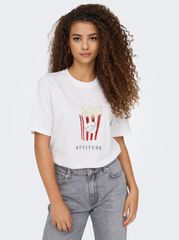 Only Burst Life Γυναικείο Κοντομάνικο Popcorn T-Shirt 15343431