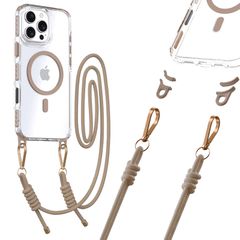 Θήκη Orso Detachable Lanyard Magsafe Clear Gold iPhone 13/14