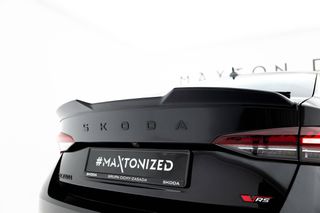 Spoiler / Αεροτομή Maxton Design 3D Skoda Octavia RS / Sportline / Standard Liftback MK4 / Mk4 Facelift (2020- ) - Μαύρο Γυαλσιτερό - (SK-OC-4F-RS-CAP3D1G)