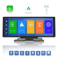 MP5 Φορητή Οθόνη Αυτοκινήτου 10.26" με Ασύρματο Apple CarPlay & Android Auto – Οθόνη IPS, Φωνητικός Έλεγχος, Bluetooth, FM, AUX