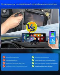 Φορητή Οθόνη Αυτοκινήτου 9.3" MP5 με Ασύρματο CarPlay, Android Auto, Μπροστινή Κάμερα DVR & BT-thumb-12
