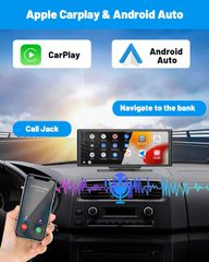 Φορητή Οθόνη Αυτοκινήτου 9.3" MP5 με Ασύρματο CarPlay, Android Auto, Μπροστινή Κάμερα DVR & BT-thumb-1