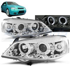 Φανάρια εμπρός OPEL ASTRA G 09.97-02.04 ANGEL EYES ΧΡΏΜΙΟ