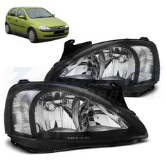 Φανάρια εμπρός OPEL CORSA C 11.00-09.06 ΜΑΎΡΟ