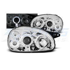 Φανάρια εμπρός OPEL CORSA B 02.93-10.00 Angel Eyes ΧΡΏΜΙΟ