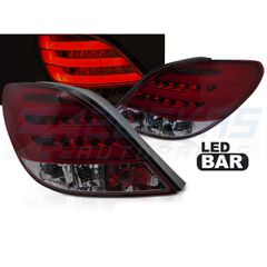 ΠΊΣΩ ΦΏΤΑ PEUGEOT 207 3D/5D 05.06-06.09 ΚΌΚΚΙΝΟΣ φυμέ LED BAR