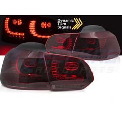 ΦΩΤΑ ΠΙΣΩ LED ΚΟΚΚΙΝΑ φώτα φυμέ SEQ ταιριάζει σε VW GOLF 6 08-13