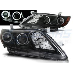 Φανάρια εμπρός TOYOTA CAMRY 6 XV40 06-09 ANGEL EYES ΜΑΎΡΟ