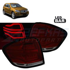 LED BAR ΦΩΤΑ ΠΙΣΩ κόκκινο φυμέ ταιριάζει MERCEDES M-KLASA W164 09-11
