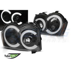 Φανάρια εμπρός JEEP GRAND CHEROKEE 05-08 ΜΑΎΡΟ ΦΩΣ ΣΩΛΉΝΑ