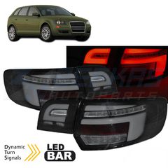 LED BAR ΦΩΤΑ ΠΙΣΩ ΜΑΥΡΟΥ SEQ ταιριάζει στο AUDI A3 8P 5D 03-08
