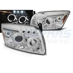 Φανάρια εμπρός DODGE CALIBER 06-12 ANGEL EYES ΧΡΏΜΙΟ
