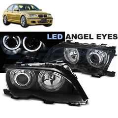 ΦΑΝΑΡΙΑ Angel eyes LED ΜΑΥΡΑ ταιριάζει σε BMW E46 09.01-03.05