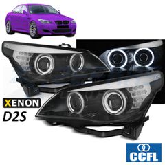 XENON D2S ΦΑΝΑΡΙΑ CCFL ANGEL EYES ΜΑΥΡΟΣ ΔΕΙΚΤΗΣ LED ταιριάζει σε BMW E60/E61 03-04