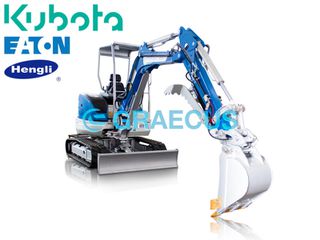 Εκσκαφέας Με Ερπύστριες Graecus 2026 EB35-PRO|ΜΙΝΙ ΤΣΑΠΑΚΙ 3.5T, KUBOTA DIESEL (24%)-thumb-3
