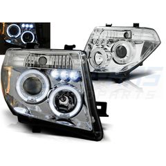 Φανάρια εμπρός NISSAN NAVARA D40/PATHFINDER 05-10 ANGEL EYES ΧΡΏΜΙΟ