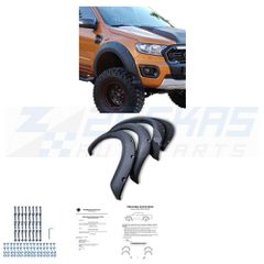 Προστατευτικά φτερά κατάλληλα για FORD Ranger T8 2019-2022 με ABE TÜV Μαύρο ματ