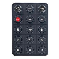 LinkECU CANKEYPAD15 101-0330 15 key (3x5) plus 2 Rotary Encoders fitting 15mm inserts (sold separately) CAN Keypads