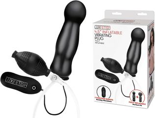 LUX FETISH 4,5” Inflatable Vibrating Butt Plug