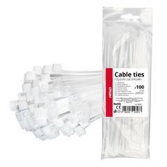 ΔΕΜΑΤΙΚΑ/ΔΕΤΙΚΑ ΚΑΛΩΔΙΩΝ TIE WRAP (ΤΑΙΡΑΠ) 2.5 x 200mm (ΛΕΥΚΟ) ΑΜΙΟ - 100 ΤΕΜ.