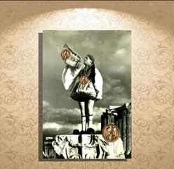 Εύζωνας σαλπιγκτής στην Ακρόπολη (απο το διάσημο φωτογραφικό εργαστήριο Nelly' s δεκ. 1930) / Ανακτορική Φρουρά, σάλπιγγα, Ακρόπολη, Στρατιωτική Μπάντα - Μουσική, σαλπίσματα