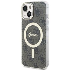 Guess IML 4G MagSafe iPhone 15 Plus Case - Brown-thumb-1