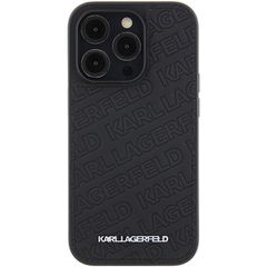 Karl Lagerfeld Quilted K Pattern iPhone 15 Pro Case - Black-thumb-2