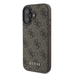 Guess 4G Classic iPhone 16 Case - Brown-thumb-1