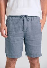 Funky Buddha Ανδρική Comfort fit garment dyed λινή βερμούδα FBM011-009-03
