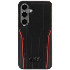 Audi Genuine Leather MagSafe S24 S921 black-red hardcase AU-TPUPCS24-R8/D3-RD