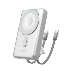 Dudao K29 10000mAh PD 20W MagSafe Powerbank with Metal Case, Stand and Built-in USB-C/ Lightning Cables - Silver