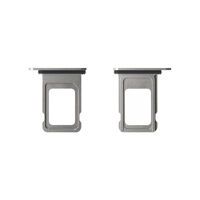 Apple (923-09688) SIM Tray (Original) - White Titanium, Apple iPhone 15 Pro / 15 Pro Max