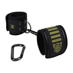 Tactical Wrist Cuffs - Black/Green-thumb-1