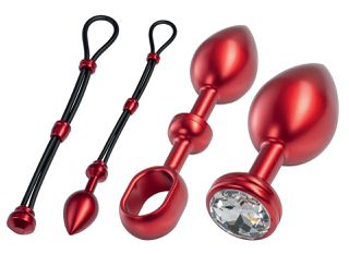 MALESATION Alu-Cock-Grip Set groß, rot Large