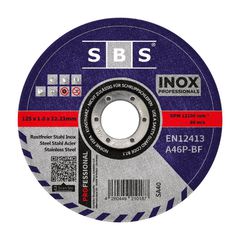 Δίσκοι Κοπής SBS Ø125mm x 1mm – Για Ανοξείδωτο&Μέταλλο
