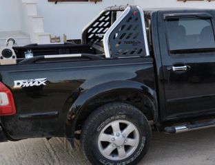 Ανοξείδωτο Roll bar δύο σκελών με πανελ (RB 4070 INOX) Isuzu D-Max 2003->2007