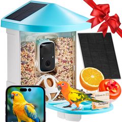 VEVOR Smart Bird Feeder με Camera AI Identify 10000+ Bird Specie Solar-Powered